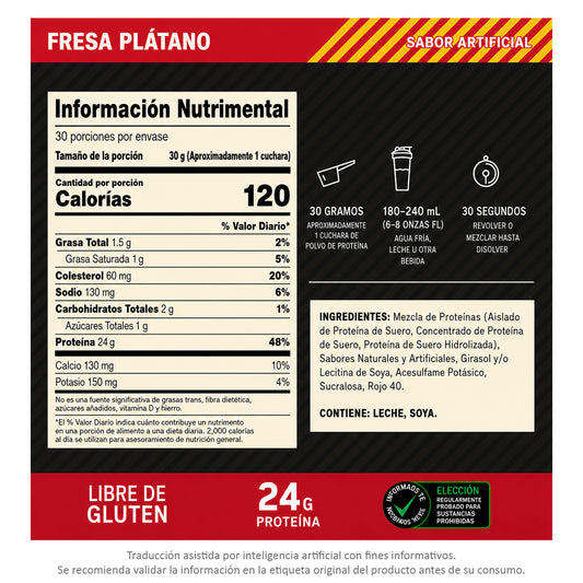 Proteína WHEY Gold Standar 2 LBS by ON