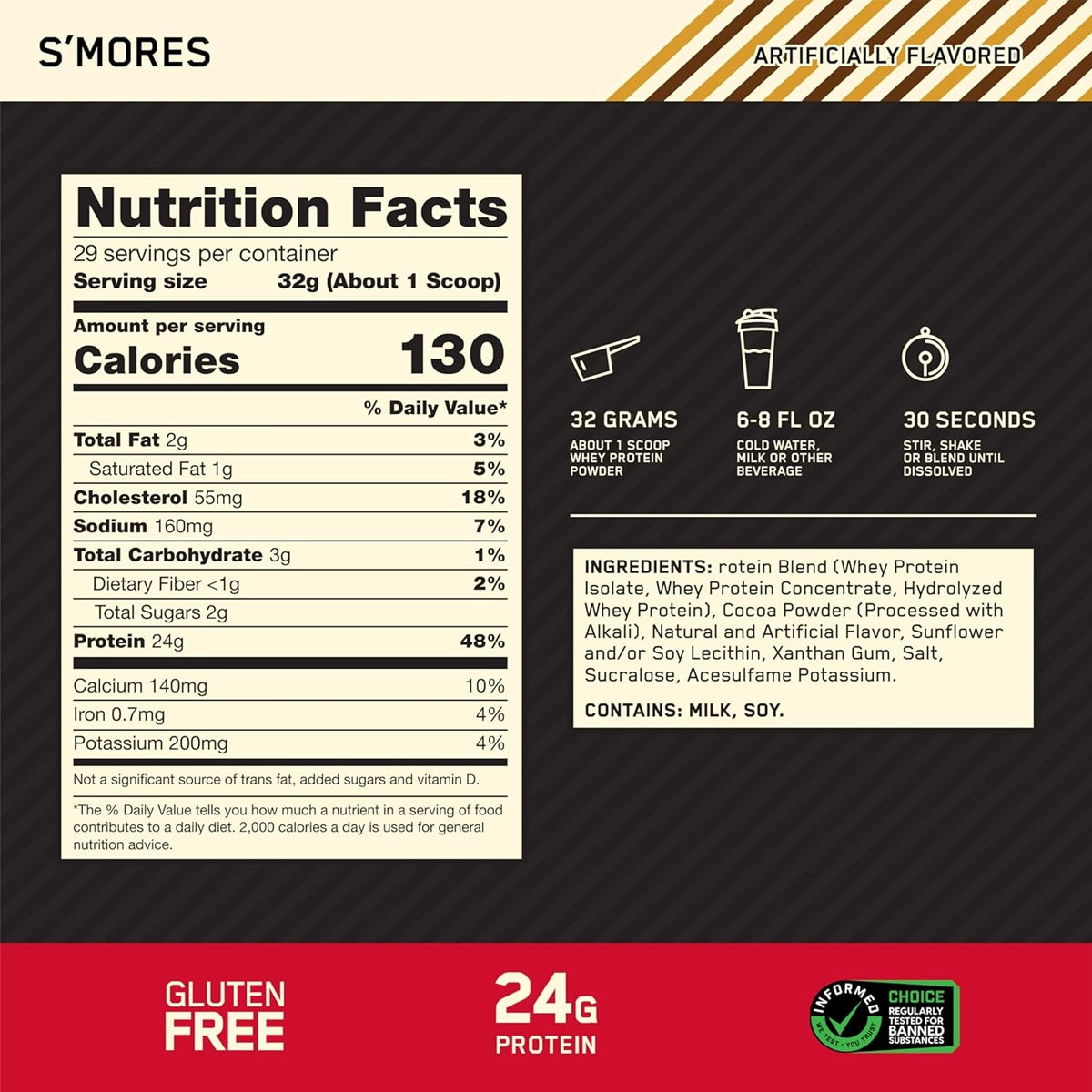 Proteína WHEY Gold Standar 2 LBS by ON