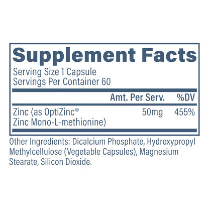 Zinc 60 Caps by REVIVE
