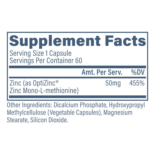 Zinc 60 Caps by REVIVE