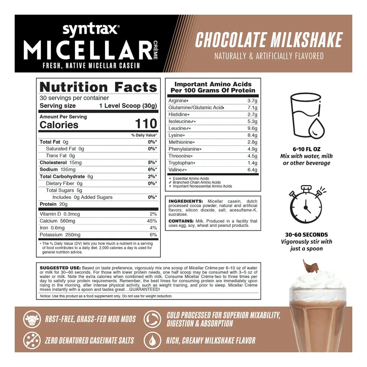 Caseina Micellar Creme by SYNTRAX