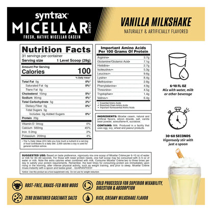 Caseina Micellar Creme by SYNTRAX